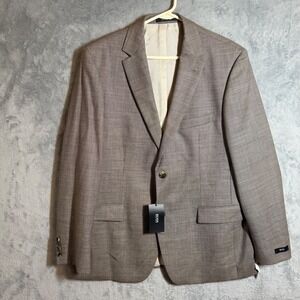 Hugo Boss‎ Men's 44R Blazer Jacket Brown Patterned Two Button Sport Coat